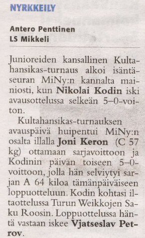 Artikkeli L�nsi-Savossa, 3.10.2004