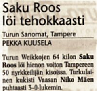 Teksti Turun Sanomissa 21.3.2004